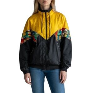 Details Express 80’s Silk Windbreaker Jacket Size Medium A34